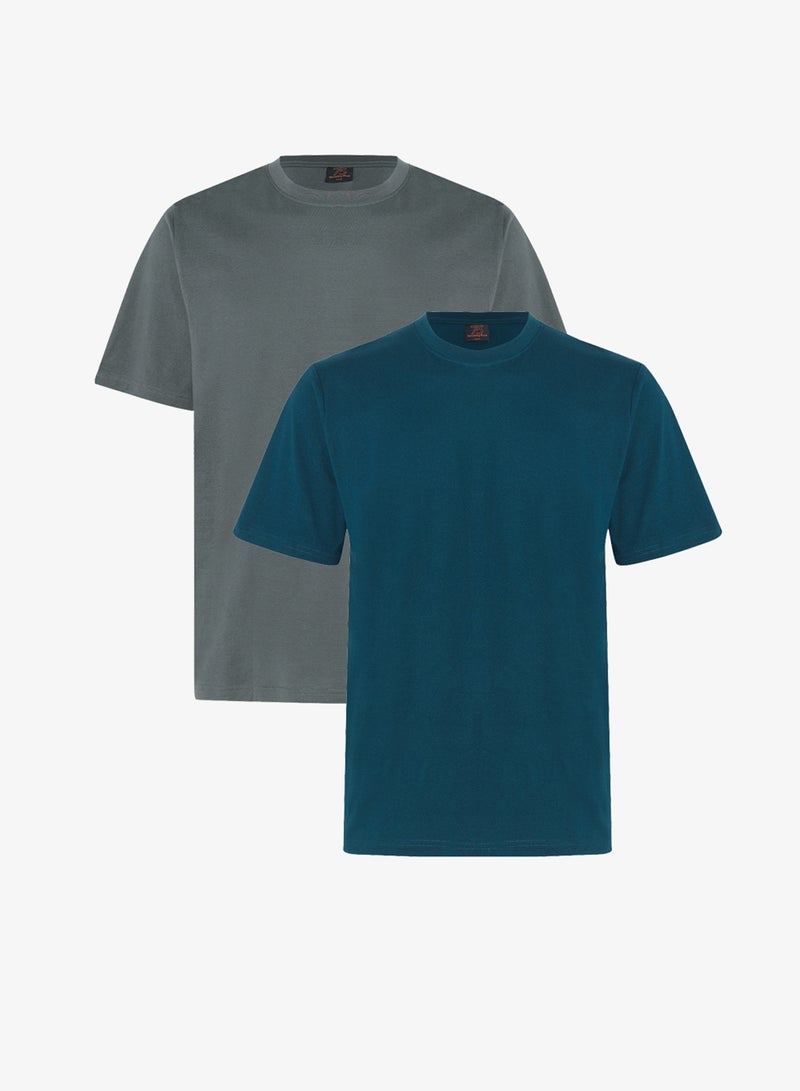 Seventy Five Basics Pack of 2 Regular Fit T-Shirt - Image 1